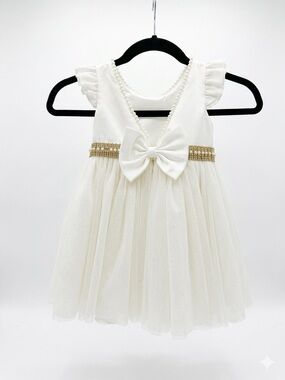 American Princess Ivory Party Dress 2T Pearl Tulle Flower Girl